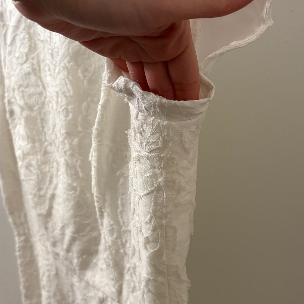 Maggy London White Lace Fit-and-Flare Midi Dress - Picture 12 of 15